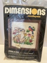 Dimensions Needlepoint Spring is Here 5x5" Bunny Bluebird - $8.08