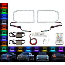 14-16 Chevy Silverado Multi-Color Changing LED Lower Headlight Halo Ring M7 Set - $114.95