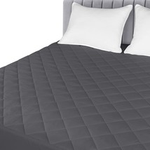 Utopia Bedding Quilted Fitted Mattress Pad (Queen, Grey) - Elastic Fitted - £63.94 GBP