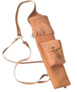 Genuine Suede Leather Back Quiver | Fast-Draw Arrow Quiver for Archery - €34,58 EUR