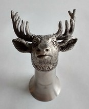 Stag~Buck~Deer~Shot Glass~Jagermeister~Pewter/Stainless~Barware~Drink~Jager - £11.53 GBP