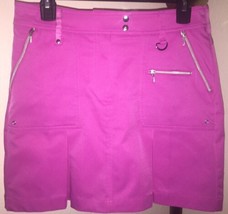 Beautiful GG Blue Boca Golf Skort Size 2 Pink w/Silver Zippers &amp; Accent ... - $44.54