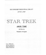 STAR TREK: AMOK TIME by Theodore Sturgeon 1967 repro TV series script - $21.99