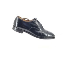 Johnston &amp; Murphy Melton Cap Toe Leather Dress Shoes Black Mens Size 10.5 D - £34.20 GBP