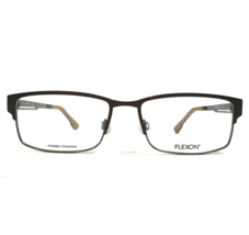 Flexon Eyeglasses Frames E1048 210 Brown Rectangle Flexible Titanium 57-17-145 - £44.66 GBP