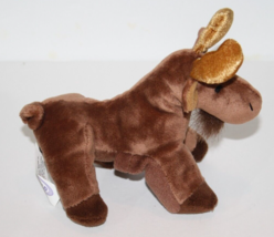 Mary Meyer Moose Finger Puppet Mini 6&quot; Small Plush Stuffed Animal Soft Toy 6038 - £9.11 GBP