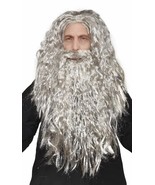 Wizard Wig Costume with Beard Included - One Size Fits All - Grey Color ... - $273.14 MXN