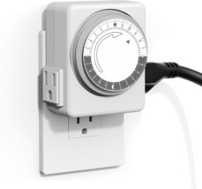 HBN Indoor Timers for Lamps,24 Hour Plug-in Mechanical Indoor Timer for  - £15.79 GBP