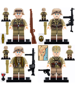 WWII German Afrika Korps 4 Elite Minifigures Set with Weapons &amp; Gear - $5.32 CAD+