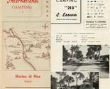 2 Italian International Camping Brochures Marina de Pisa &amp; S Lazzaro 1960&#39;s - $27.72