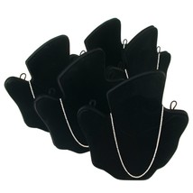 5 Pieces Black Velvet Necklace Pendant Display Stands - £20.32 GBP