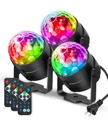 3 Pack Party Lights DJ Disco Ball Strobe 7 Colors Sound Activated Stage ... - £35.98 GBP