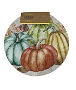 House &amp; Garden Placemat Set Farmhouse Pumpkin Round Fall Halloween Set Of 4 - $546.70 MXN