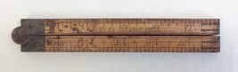 Vintage Stanley No 61 Folding Ruler 24 In Brass Boxwood - £11.72 GBP