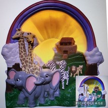 Noahs Ark Rainbow Lamp Night Light Bible Nursery Decor Vintage Ceramic Works - £31.32 GBP