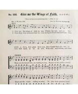 1883 Gospel Hymn Wings Of Faith Sheet Music Victorian Religious Church A... - $28.01 CAD