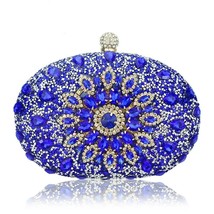Chaliwini Multicolored  Women Clutch Evening Bags Bridal Crystal Flower Handbags - £117.32 GBP