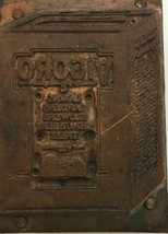 Antique Copper Printing Block Letterpress Vigoro Lawns Gardens Trees Adv... - £15.62 GBP