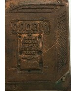 Antique Copper Printing Block Letterpress Vigoro Lawns Gardens Trees Adv... - £15.95 GBP