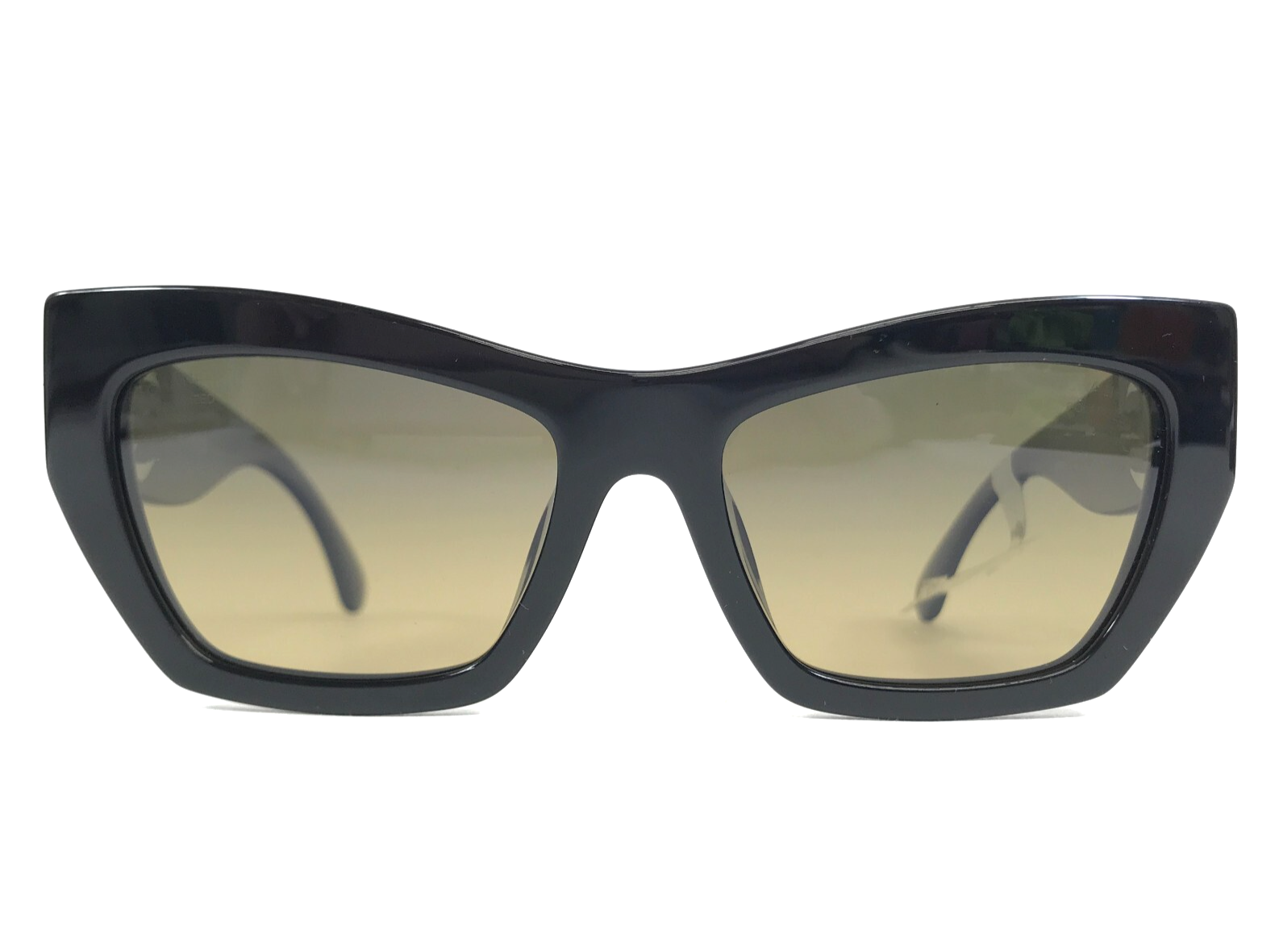 Chanel Sunglasses 5527-A c.501/W1 Black Asian Fit Frames w/ Gray Brown G... - $415.79
