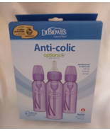 Dr Brown&#39;s Natural Flow Anti Colic Baby Bottle Three Pack 8oz Level One ... - $27.12 CAD