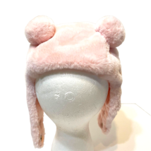 Macys First Impressions Baby Girl Pink Soft Winter Hat Chin Strap Ears - £12.31 GBP