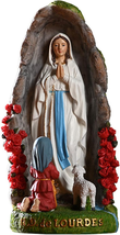 Catholic Our Lady of Lourdes Statue 8 Inch Praying Blessed Virgin Mother Mary Fi - £33.76 GBP