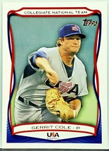 Hot! Early Gerrit Cole Rookie 2010 Topps Usa Collegiate #USA-25 Astros, Yankees - £31.42 GBP