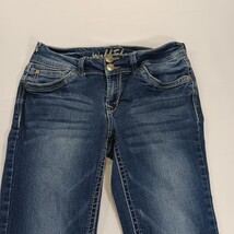 Wallflower WFI10247M Women's Blue Cotton Blend Cropped Denim Jeans Size 7 image 12