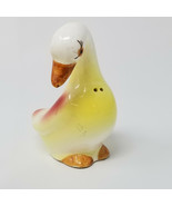 Swan Figurine Single Salt Pepper Shaker Yellow Pink Vintage Japanese Cer... - £7.53 GBP