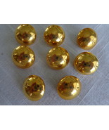 Gold-Toned 8 Shiny 1 loop Buttons Vintage (#3685) - £10.19 GBP