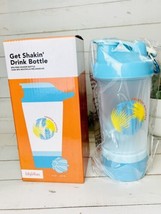 NEW Fabfitfun Get Shakin 16 Ounce Bottle BPA Free Shaker Bottle W Storage - £11.40 GBP