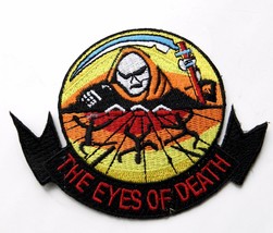 The Eyes Of Death Usmc Special Ops Grim Reaper Embroidered Patch 3.3 Inches - £4.31 GBP