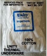 MEN&#39;S UNITY 100% COTTON THERMAL UNDERSHIRT IMPERFECTS WHITE EXTRA LARGE ... - $21.12 CAD