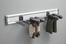 Boot Shelf Organizer Garage Hanging Wall Mounted Storage Boots Metal She... - £47.30 GBP