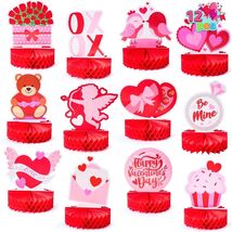 12 Pcs Valentine Honeycomb Centerpieces for Table Decorations - $27.41