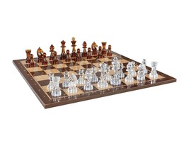 Nice looking chess set AMSTERDAM BROWN - 3,75&quot; / 9,6 cm King height - £55.18 GBP