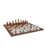 Nice looking chess set AMSTERDAM BROWN - 3,75&quot; / 9,6 cm King height - £55.30 GBP