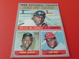 1970 Topps N.L. Home Run Leaders 1969 Aaron / Mc Covey # 65 !! - £55.46 GBP