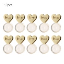 10Pcs Heart Love Magic Earring Lifters Earring Lifts Backs Adjustable Hypoallerg - £11.38 GBP