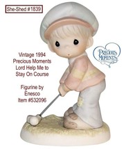 Precious Moments 1994 Lord Help Me To Stay On Course VTG Enesco 532096 Golf Boy - £15.94 GBP