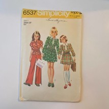 Simplicity 6537 Sewing Pattern 1974 Size 7 Bust 26 Vintage Girls Dress T... - $9.87