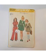 Simplicity 6537 Sewing Pattern 1974 Size 7 Bust 26 Vintage Girls Dress T... - £7.76 GBP