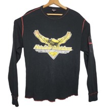 Harley-Davidson Cafe Waffle Pattern Graphic Thermal Shirt Men&#39;s XL (runs big) - £17.86 GBP