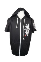 Vintage Attack on Titan Hooded Anime Full Zip Hoodie Short Sleeve Sweater Large - £30.56 GBP