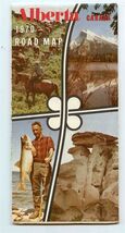 Alberta Canada 1970 Road Map - $11.88