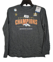 NFL Team Apparel Jugend Denver Broncos Superbowl T-Shirt, Grau - M 10/12 - £10.24 GBP