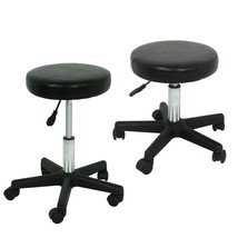 Lots 2 Adjustable Height Tattoo Salon Stool Rolling Chair Facial Massage Office - £72.73 GBP