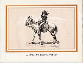 A Pull at the Canteen Frederic Remington Print  - £12.66 GBP