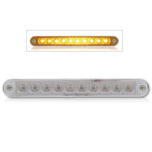 10 Amber LED 6-1/2&quot; Flush Mount Turn Park Light Bar Clear Lens &amp; Bezel Each - £15.69 GBP